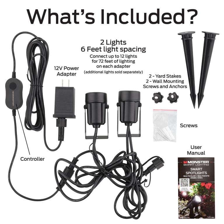 Monster Smart 12V RGB LED Outdoor Spotlights, 2 Pack photo 6