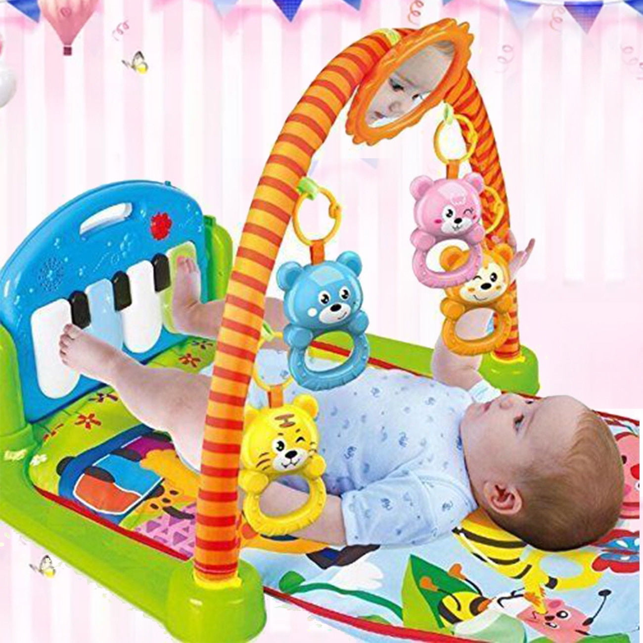 Baby Gym Play Mat with Kick and Play Piano Toy Jamaica Ubuy