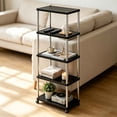 thumbnail image 4 of Leodye 1PCS 5 Tier Storage Shelf, Free‑Standing Organizer Rack for office, Kitchen and Bathroom Household Supplies Storage -15.7*11.8*42.5IN, 4 of 6