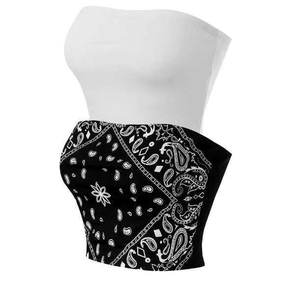 MixMatchy Women's 2-Pack Causal Strapless Basic Sexy Tube Top