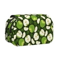 thumbnail image 1 of Disketp Green Fruit Estuche de Lápices de Doble Capa con Tapa Abatible y Cremallera, Organizador Escolar para Adolescentes y Adultos, 1 of 7