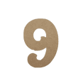 thumbnail image 1 of Wooden Number Unfinished, Beltorian Font, Craft Cutout, 1 of 2
