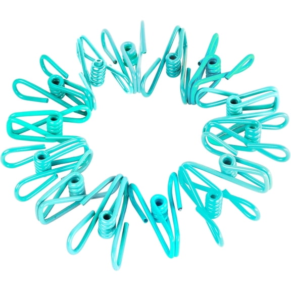 30 Pack Blue Chip Bag Clips for Food - PVC 2 inch Coated Sealer for Sealing Food - Paper Holder, Clothesline Clip for Laundry Hanging, Kitchen Bags, Multipurpose Clothes Pins