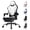 Black&White, variant on SITMOD Video Gaming Chair Fabric Office Chair with Footrest Lumbar Support Headrest Adjustable Swivel and Height Reclining Recline Ergonomic Computer Chair, Pink
