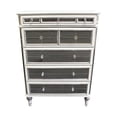 thumbnail image 2 of Best Master Furniture Emory 5-Drawer Solid Wood Chest in Antique Cream With Mirrored, 2 of 4
