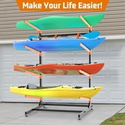 UOKRR Weatherproof Steel Kayak Storage Rack 71 Inches 300 lbs Capacity