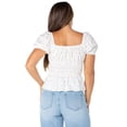 thumbnail image 3 of The Celebrity Pink Women's and Women's Plus Puff Sleeve Top, Sizes XS-XXXL, 3 of 5