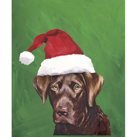Chocolate Labrador - Barbara Van Vliet Christmas Large Flag