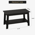 thumbnail image 4 of OUYAWEI 2-Tier 31.49Inch Coffee Table for Living Room, Industrial Coffee Table with Storage Shelf,Farmhouse Center Table,Rectangle Wood and Stable,Space Saving Easy Assembly,Black, 4 of 8