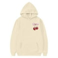 thumbnail image 4 of Tiijoy Toddler Girls Hoodie Cherry Print Cute Hooded Sweatshirt Pullover Top, Sizes 2-3T, 4 of 4