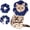 Blue, variant on Soft Adjustable Cat Cone Collar, Comfortable Recovery Collar for Cats After Surgery