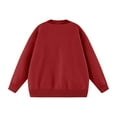 thumbnail image 5 of Womens Oversized Sweaters Ribbed Knit Details Soft Knit Pullover Long Sleeve Tops Casual Fall Crewneck Sweatshirts (3XL, Red), 5 of 6