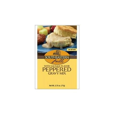 (4 Pack) Southeastern Mills Peppered Gravy Mix, With Sausage Flavor, 2.75