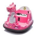 thumbnail image 5 of CIRUI 12V Kids Remote Control Bumper Car, 12V Electric Toy Car, Suitable for Toddlers, Dinosaur Design, Water Spray Light, Large Size Seat, Music, Gift for 2-5 Years Old Boys&Girls, Pink, 5 of 10