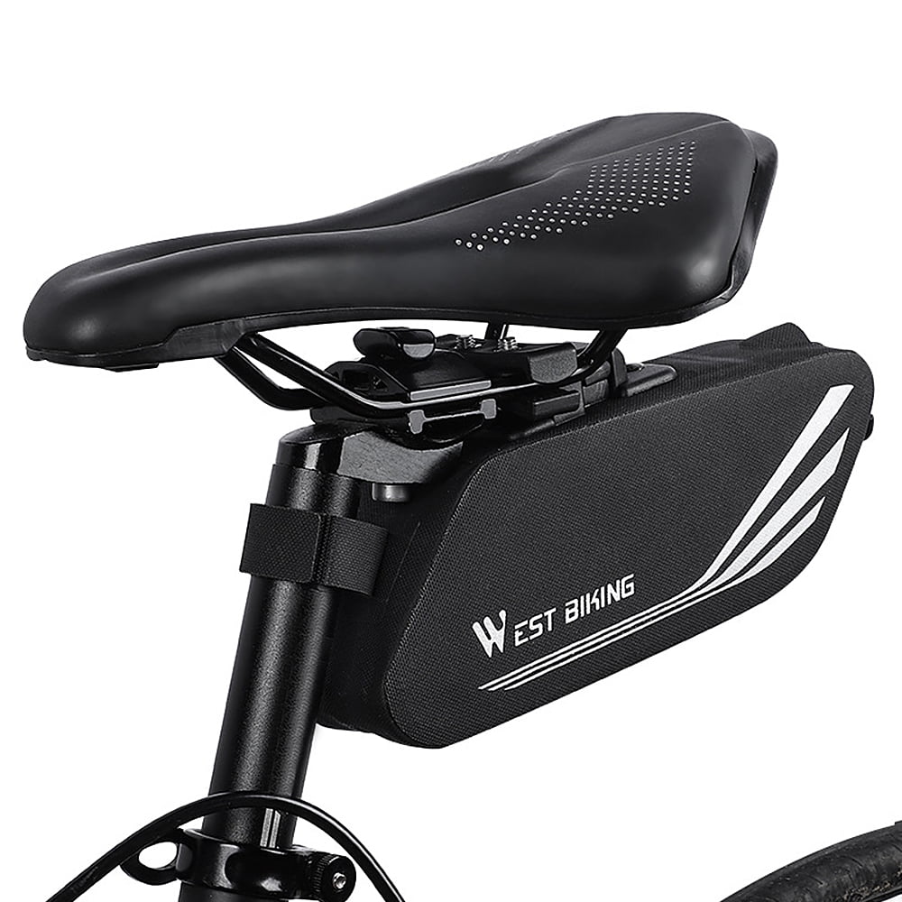 Black Bicycle Trunk Bag Bicycle Cycling Rear Seat Rack Storage Seatpost Handbag Luggage Bags Waterproof MTB Bike Bag with Tail Light 
