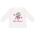 thumbnail image 3 of Inktastic 2nd Birthday Retro Flowers 2 Year Old Girl Girls Long Sleeve Toddler T-Shirt, 3 of 5