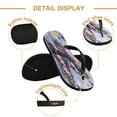 thumbnail image 3 of YAZAOOSummer Flip Flops Creatively Butterflies and Flowers Illustration Simple Beach Sandals, 3 of 8