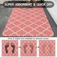 thumbnail image 2 of Coral Thin Bathroom Rugs Fit Under Door 20"x32" Quick Dry Super Water Absorbent Pink Bath Mat Rubber Backed Bath Rugs Mats for Bathroom Non Slip Washable, 2 of 6