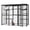 Black, variant on Outdoor Catio with Roof Metal Large Cat Enclosure with 5 Jumping Platforms and 2 Hammocks Cat Cage Enclosure for Cat Activity (Grey)