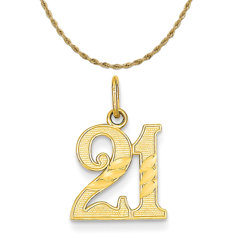14K Gold Rope Chain Necklace 