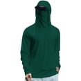 thumbnail image 2 of GrmtClth Sun Protection Hooded for Men 2026 Fishing Long Sleeve Tops Vacation with Mask Clothing Workout Outfits Dark Green XL, 2 of 4