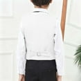 thumbnail image 5 of Boy's Formal Suit Vest Solid Dress Waistcoat Vest with Pockets for Wedding Pageant and Performance Elegant Sleeveless with Adjustable Back, Size 3-17 Years,Color:White,16-17 Years, 5 of 7