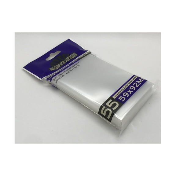 Premium Standard European Card Sleeves (59x92mm) 55 Pack, 100 Micron, SKS-9904