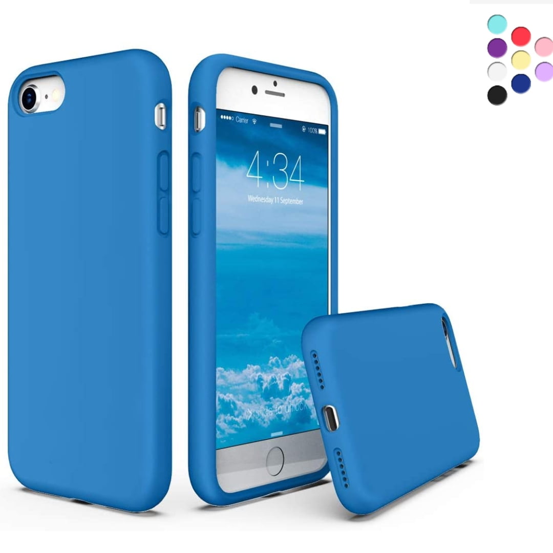 bijwoord Aanvankelijk Toeval Silicone Case for iPhone Se and iPhone 8 and iPhone 7 - Liquid Silicone  Protective Rubber Phone Case for iPhone SE,8,7 (Aqua Blue) - Walmart.com