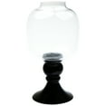 thumbnail image 2 of Northlight Glass Pedestal Hurricane Pillar Candle Holder - 17.75" - Black, 2 of 6