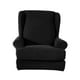 thumbnail image 4 of 2 fundas de poliéster para asiento de sillón, cojines para silla de barbería para boda. Negro, 4 of 9