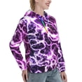 thumbnail image 6 of Kdxio Blue Lightning Print Womens Oversized Hoodies Sweatshirts Hooded Pullover Tops Sweaters Casual-X-Large, 6 of 7