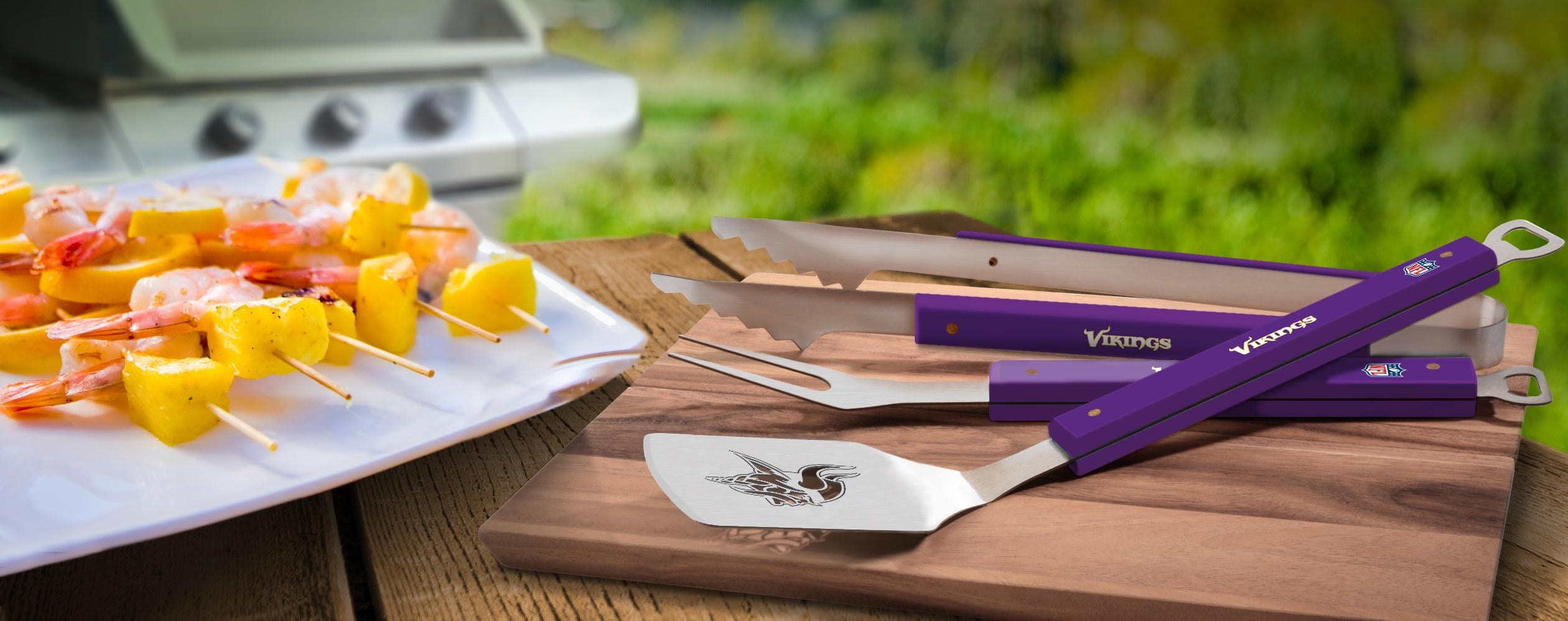 YouTheFan NFL Minnesota Vikings Spirit Series 3pc BBQ Set