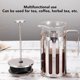 thumbnail image 3 of French Press Coffee Maker, 304 Borosilicate Glass, Heat Resistant, Ideal for Home, Camping or Travel, 600ml, Silver, 3 of 4