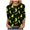 Green, variant on Shirts for Women Neck 3/4 Sleeve Graphic T-Shirt Spooky Blouses Holiday Tees (Green, XXL)
