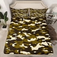 thumbnail image 2 of Homewish Abstract Camouflage 4 Pieces Queen Sheet Sets for Female Men,Green Brown Ultra Soft Flat Sheet,Retro Camo Queen Fitted Sheet,Ultra Soft Home Decor, 2 of 7