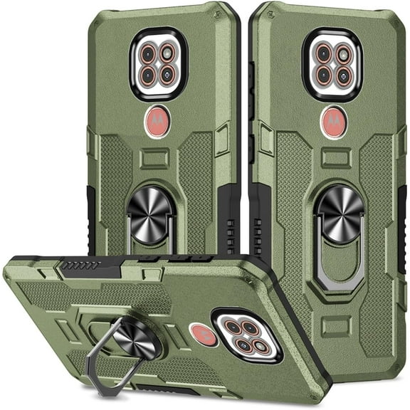 HCTian Case for Moto G9 Play/Moto E7 Plus/Moto G9 XT2083 Case, Heavy Duty Kickstand Holder Built-in Magnetic Car Mount Shockproof Camera Protective Phone Cover for Motorola Moto G9 Play