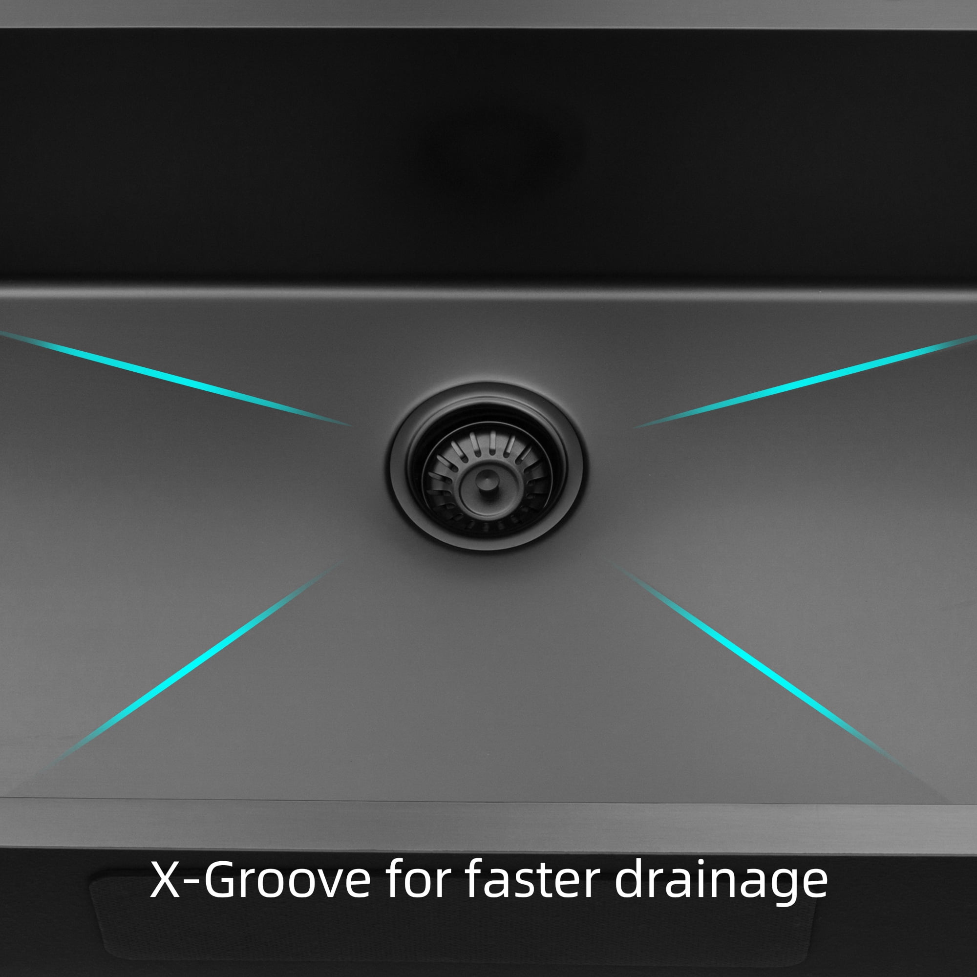 Izzovium 33x19x10" Undermount Single Bowl Stainless Steel Kitchen Sink, Matte Black, Dent-Resistant T304 Steel with R10 Corners & NANO PVC Coating