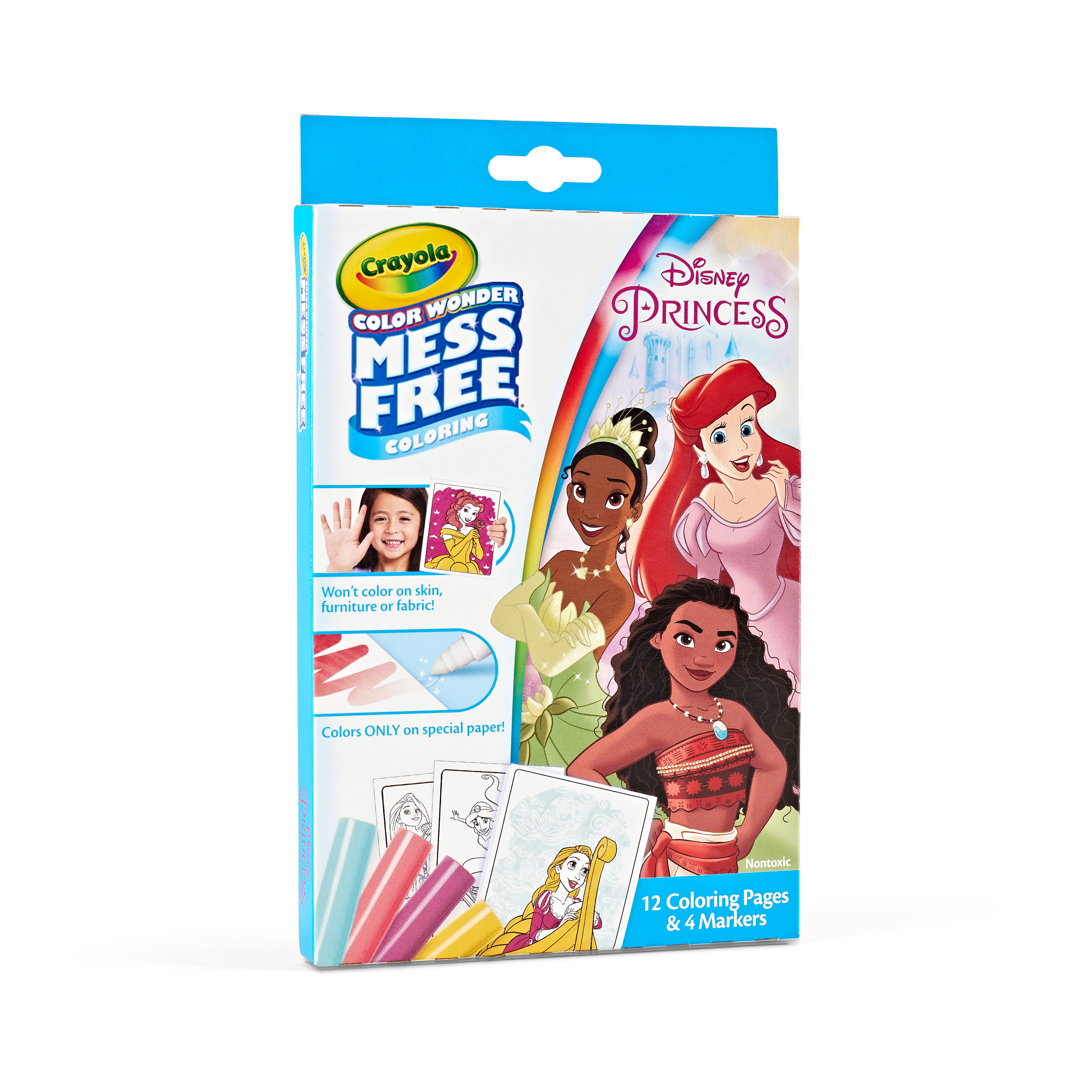 (2 pack) Crayola Color Wonder Disney Princess Mini Box Set, 12 Pgs & 4 Markers, Coloring Set for Toddlers, Arts and Crafts, Creative Gift for Kids, Ages 3, 4, 5, 6