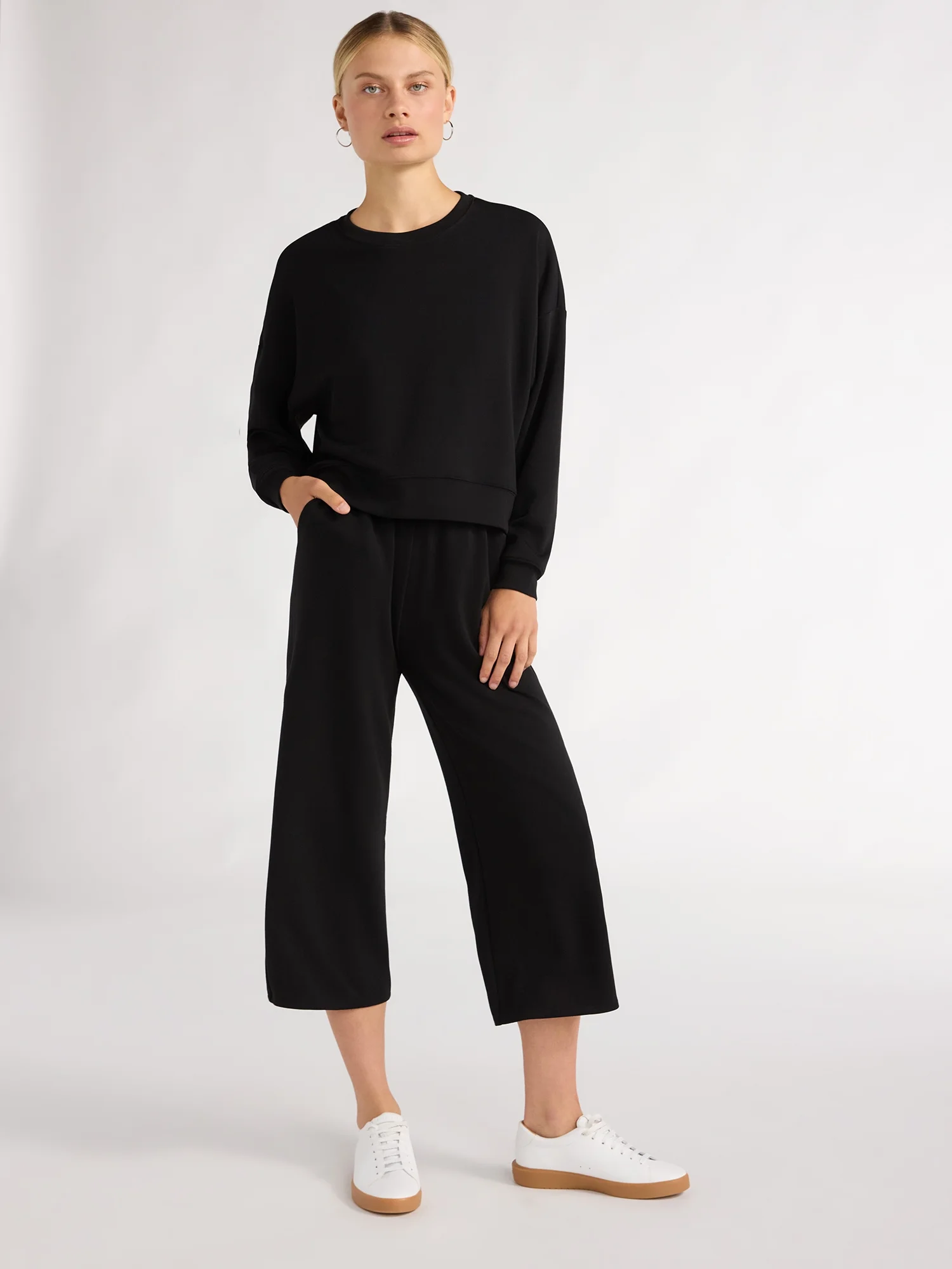 Scoop Women's Ultimate ScubaKnit Cropped Lounge Pants, Size XS-XXL Scoop Women's Ultimate ScubaKnit Cropped Lounge Pants, Size XS-XXL