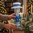thumbnail image 6 of Artificial Snowman Blow Mold Christmas Decoration with LED Lights Classic Winter Character Figurine for Halloween Porch and Mantel, 12 Inch, 6 of 6