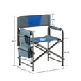thumbnail image 2 of 1-piece Oversized Folding Camping Chair, High Back Heavy Duty with Storage Pockets for indoor, Outdoor Camping, Picnics and Fishing, Blue/Grey, 2 of 9