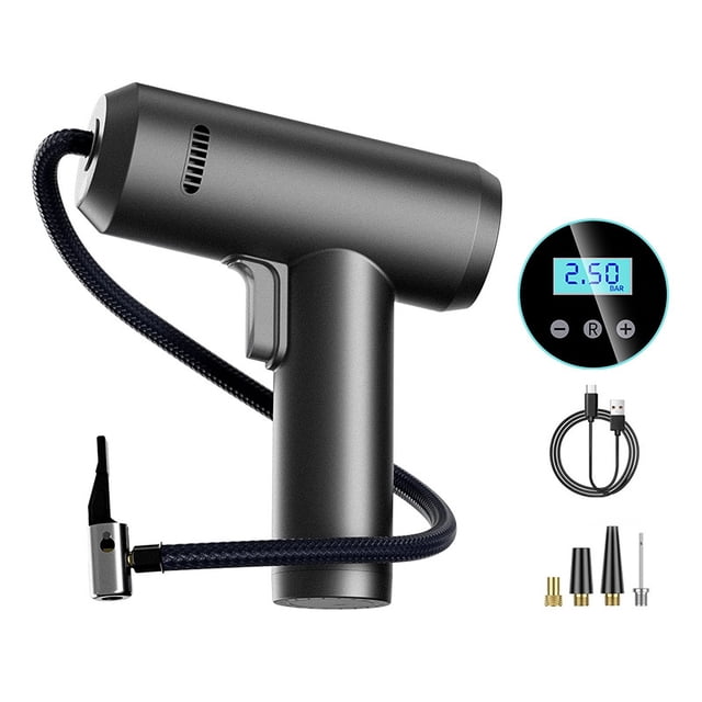 Car Pump for Tires, Car Inflatable Pump Smart Digital Display Wireless Inflatable Pump 4000 Mah Long Life Handheld Portable Emergency A Ir Pump A Ir Pump Pump for Inflatables