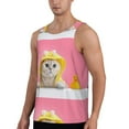 thumbnail image 2 of Gukieu A Funny Cat Print Men's Quick Dry Fitness Vest, Round Neck Sleeveless Fitness Bodybuilding Top-Medium, 2 of 7