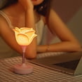 thumbnail image 2 of Silicone LED Night Light, USB Rechargeable Kids Night Light, Touch Led Lamp, 3 Lighting Modes, Detachable Non-Slip, Flower Night Light Lamp for Home Party Decoration pink, 2 of 4