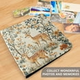 thumbnail image 4 of FORMRS 3 Ring Photo Album 4"x6" Self Adhesive Large Capacity PU Leather Cover, Deer Pattern, 4 of 8