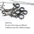 thumbnail image 3 of HLGDYJ Adult Kurapika Chains Bracelet Hunter Cosplay Cool Five Finger Rings Jewelry, 3 of 14