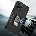 thumbnail image 3 of Bemz Phone Case for iPhone 15 with Tempered Glass Screen Protector, Camera Protection Heavy Duty Shockproof Protection Magnetic Mount Stand Cover (Titanium Black), 3 of 6