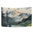 thumbnail image 6 of Yayeee Tapestry Wall Hanging for Bedroom 90" x 60" Living Room Home Wall Art Decor, Watercolor Mountatin, 6 of 7