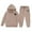 Khaki, variant on Xijirk Valentines Day Hoodie Set for Girls Two Piece Solid Color Long Sleeve Hoodie and Sweatpants Children Casual Loungewear,Khaki,1-2 Years
