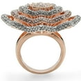 thumbnail image 4 of Luxe Jewelry Designs Women's Rose Gold Plated Brass Flower Shaped Ring with Top Grade Crystal - Size, 4 of 4